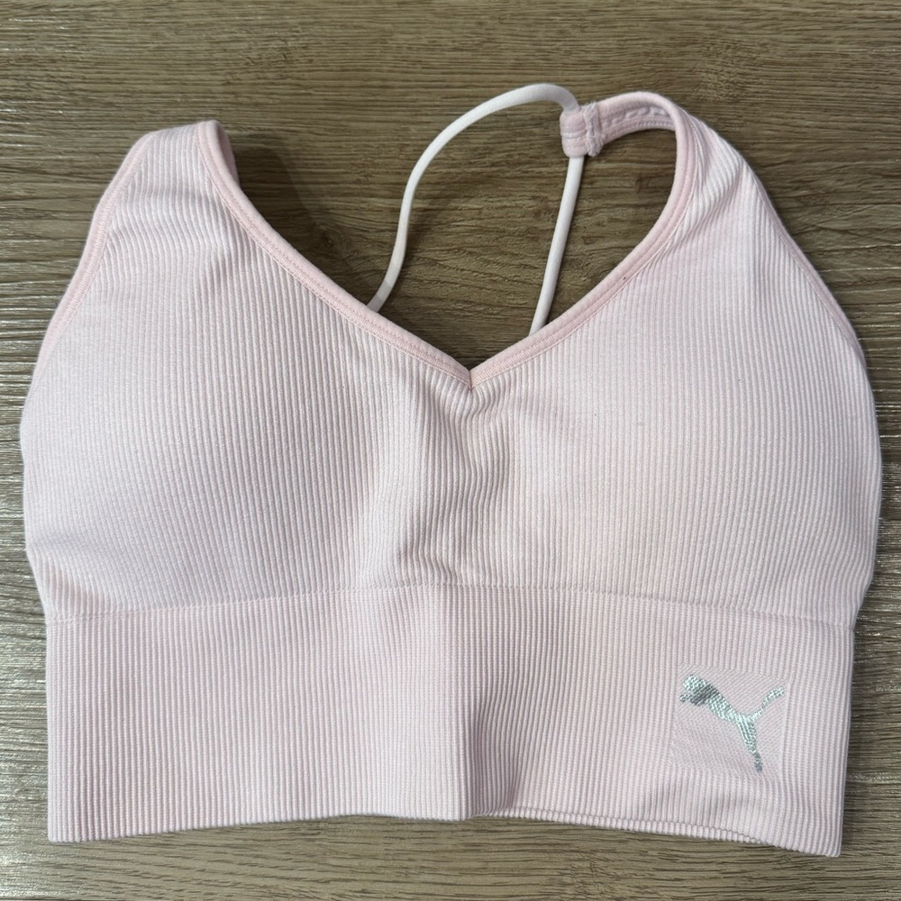 Puma Pink Sports Bra with Racerback